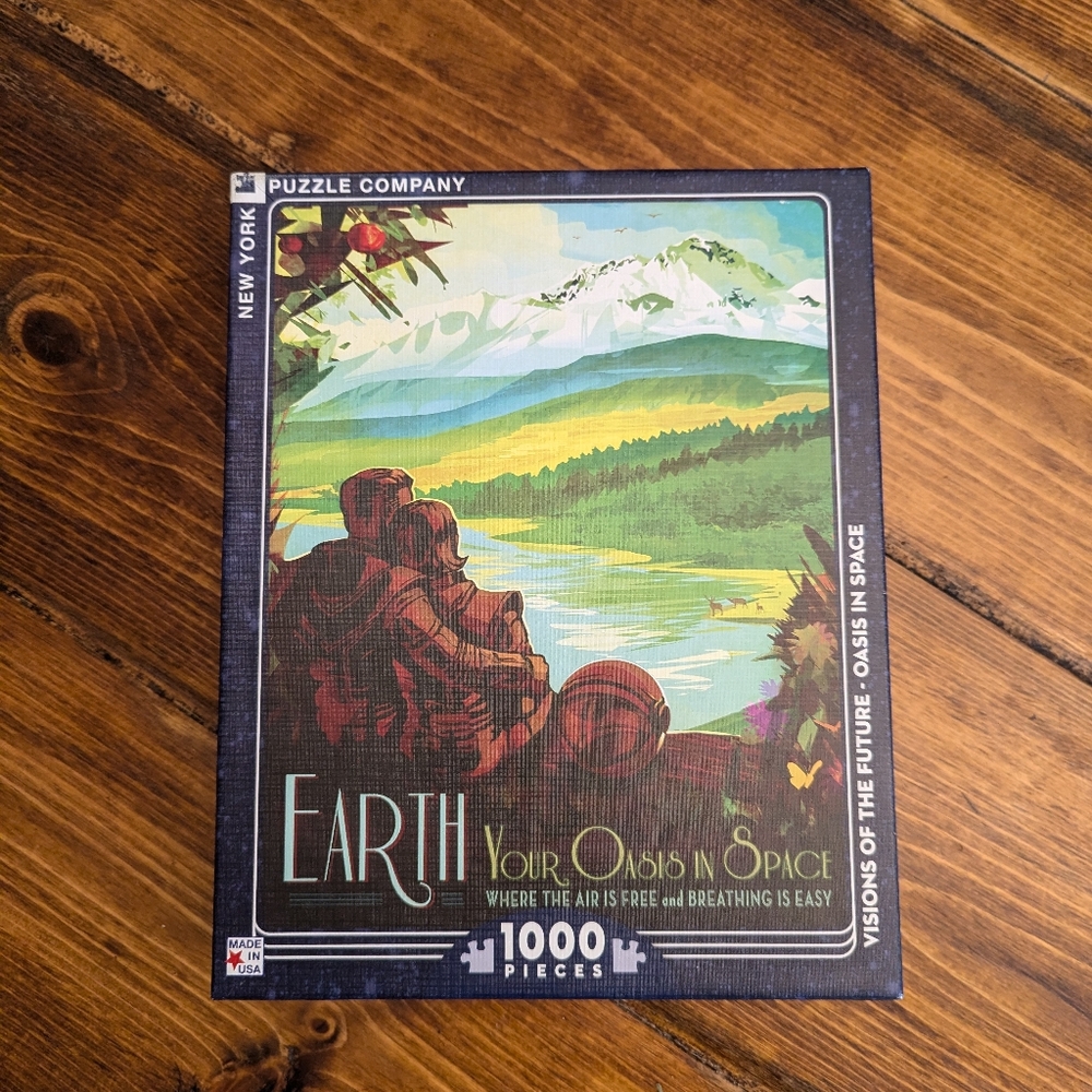 New York Puzzle Company 1000 Piece Puzzle "Earth Your Oasis in Space"